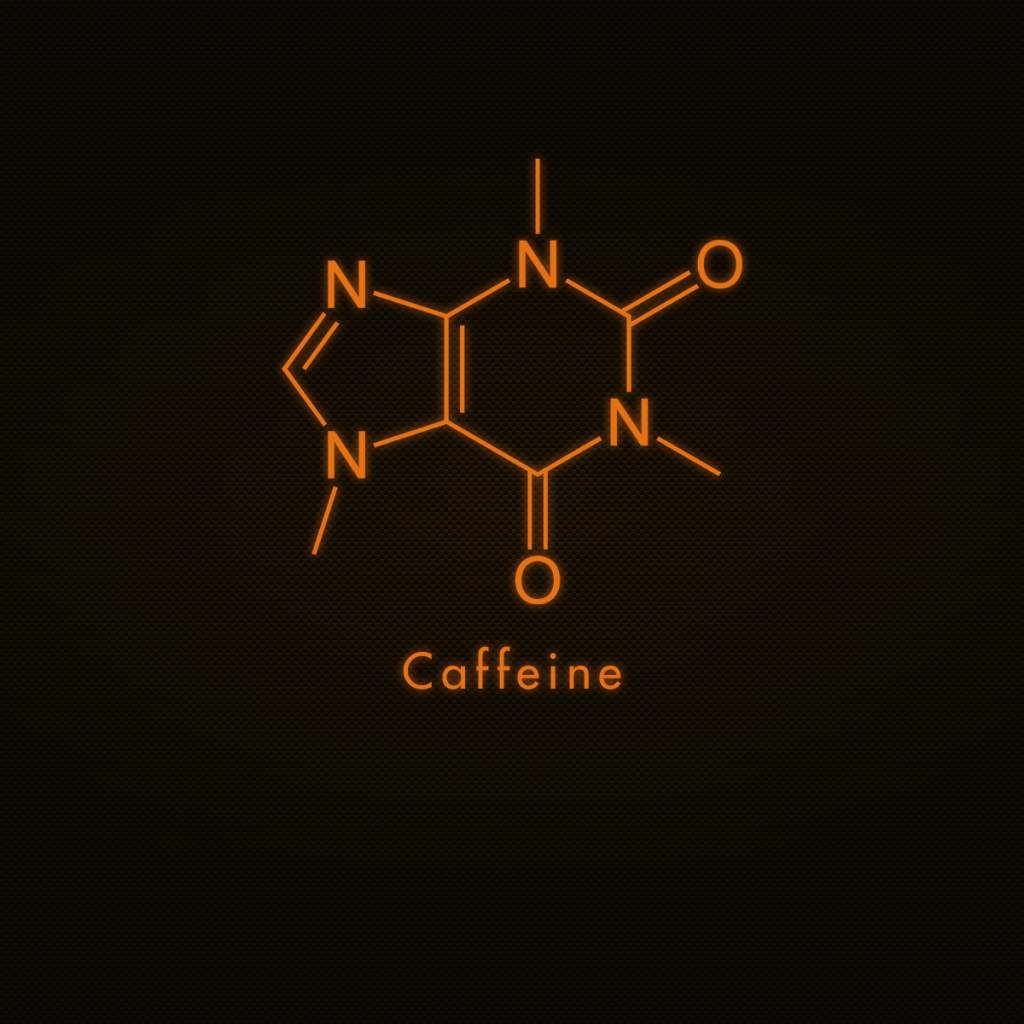Формула кофе, коричневый фон