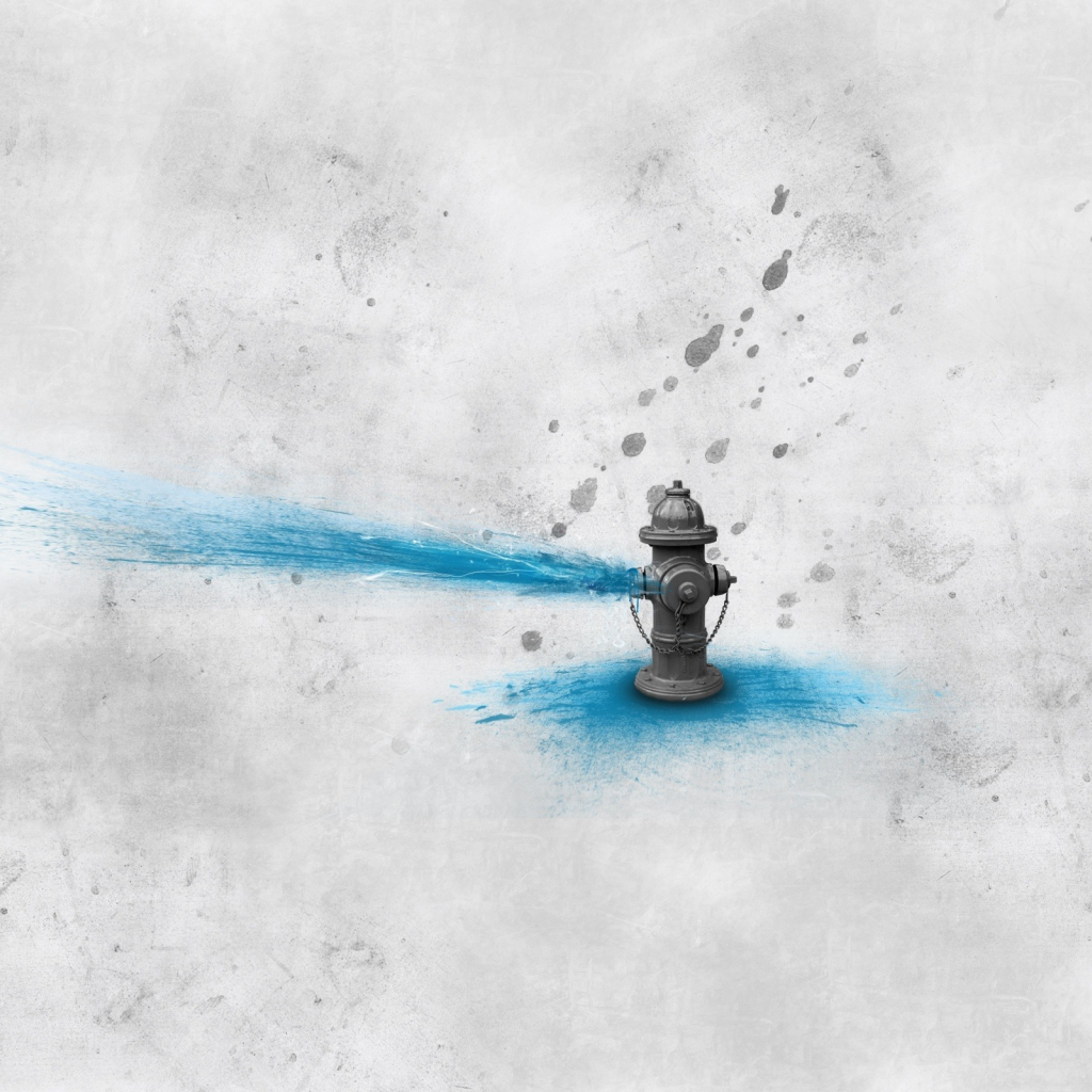 Фонтан из пожарного крана