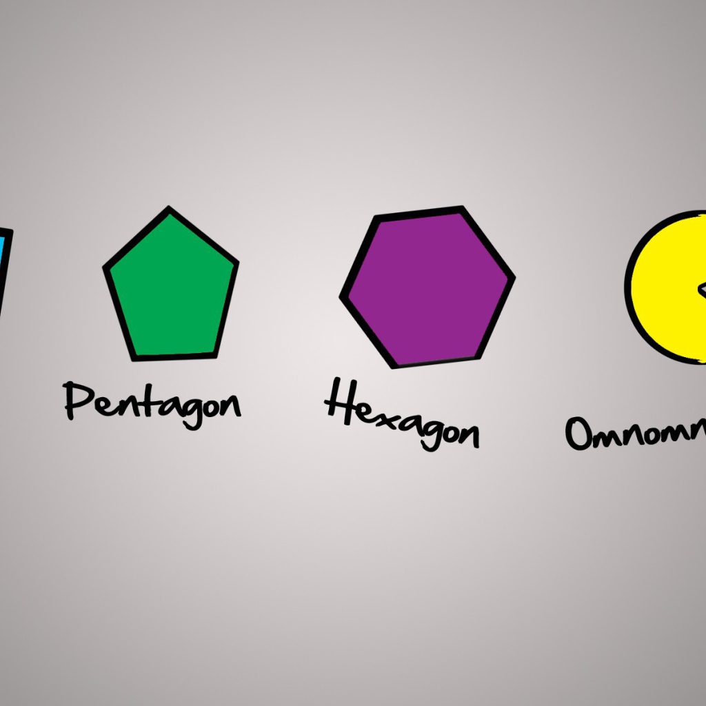 Геометрические фигуры на сером фоне