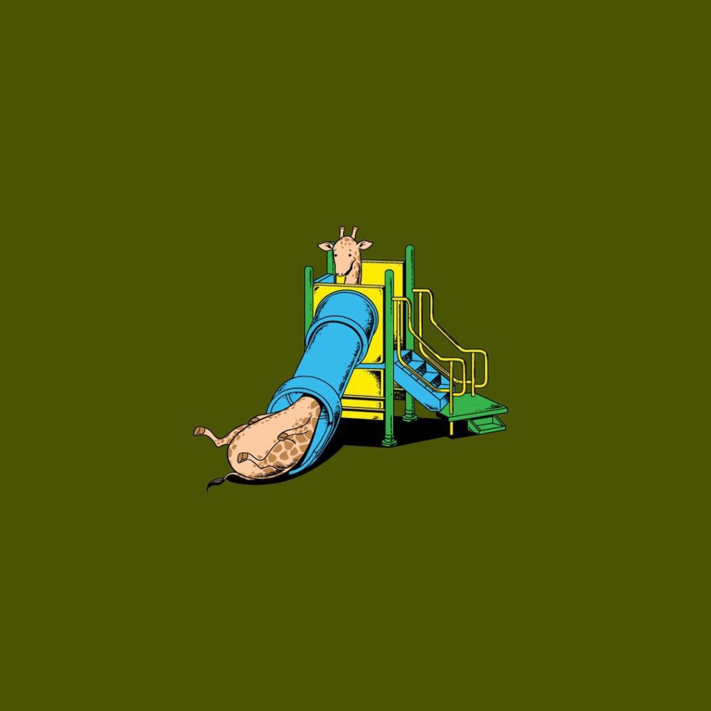 Жираф на детской горке