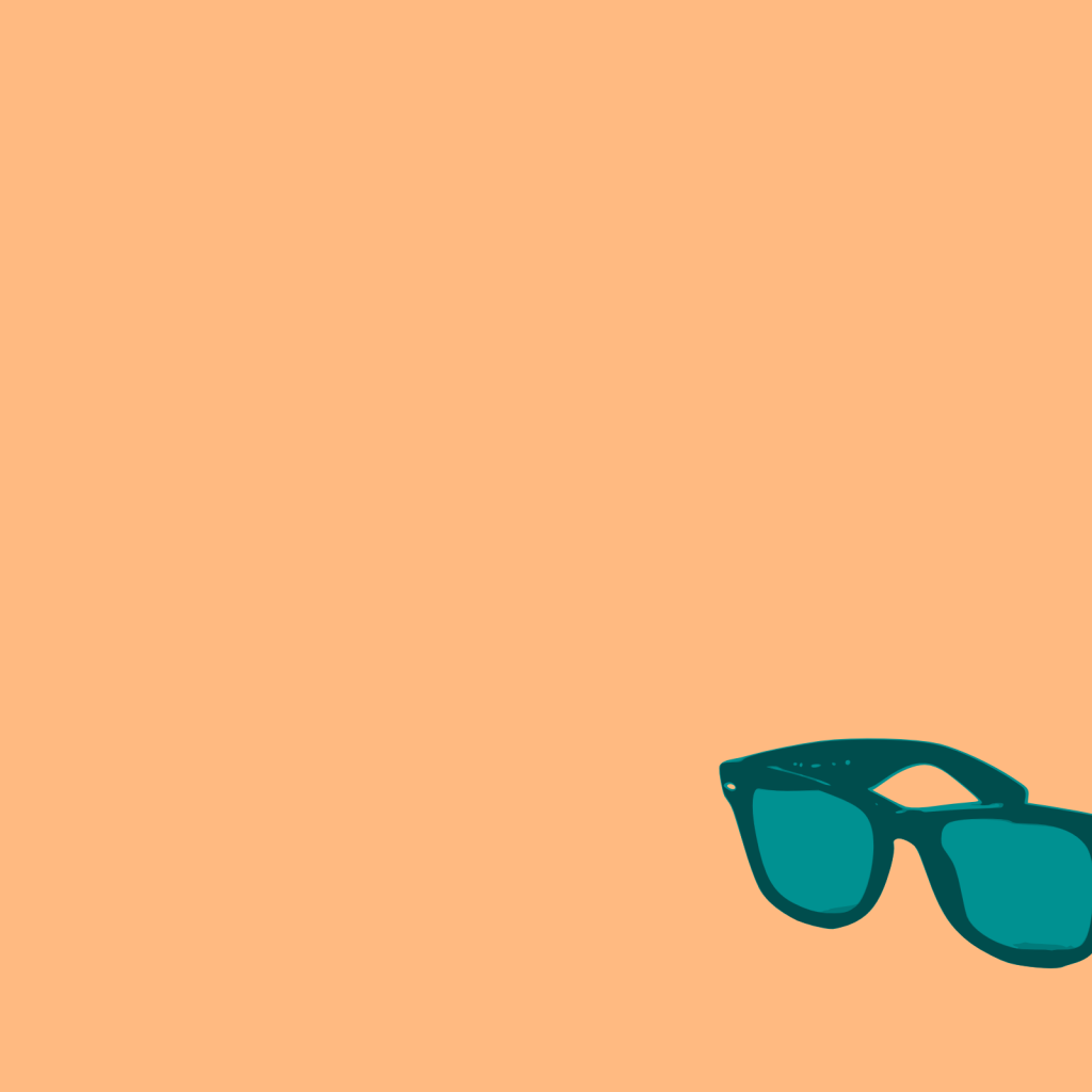 Очки, оранжевый фон