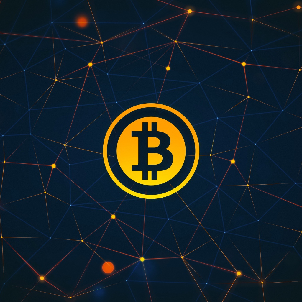 Золотой символ Биткоин