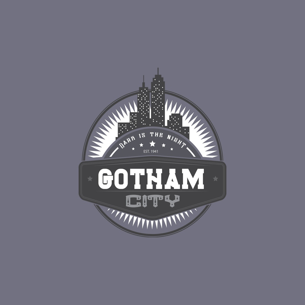 Готем сити, серый фон