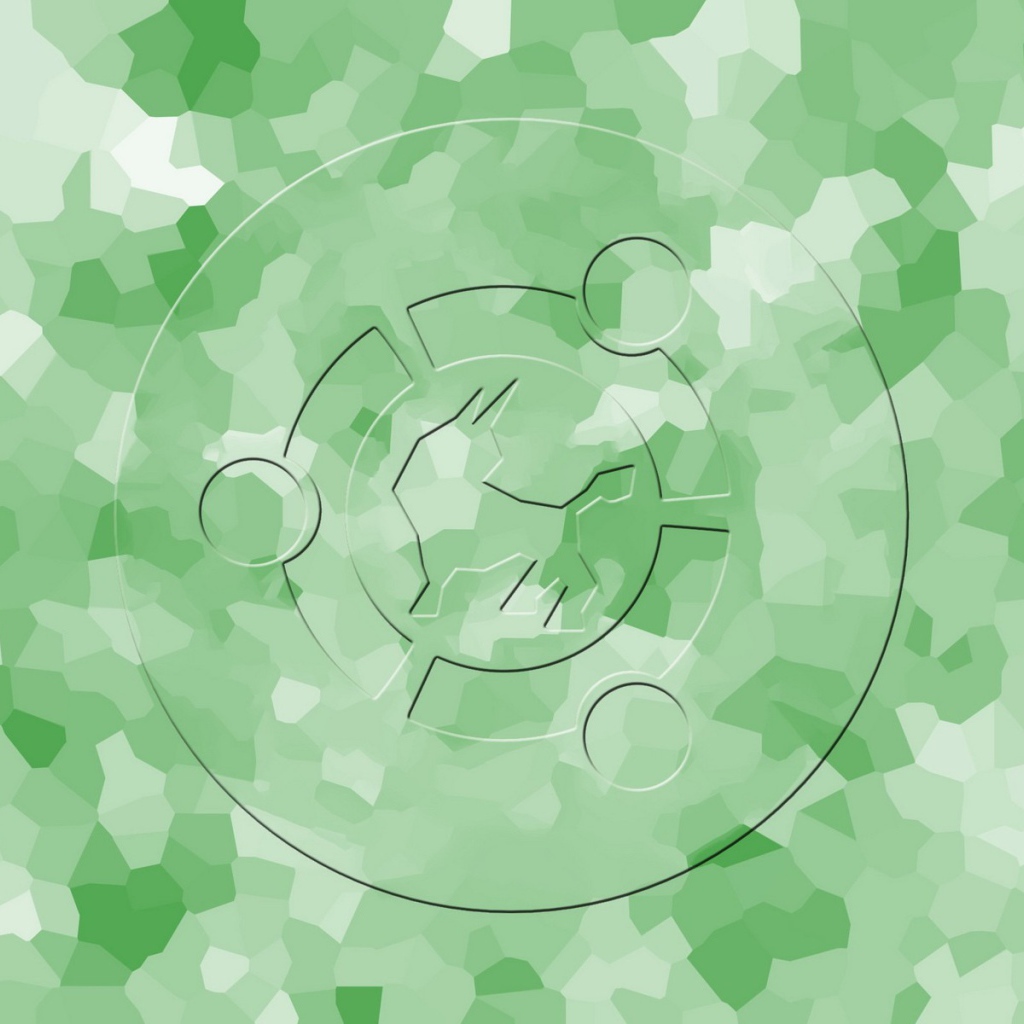 Зеленый абстрактный фон Убунту