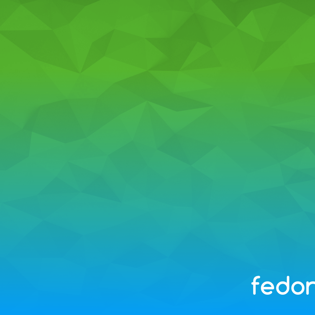 Зелено голубой фон Fedora