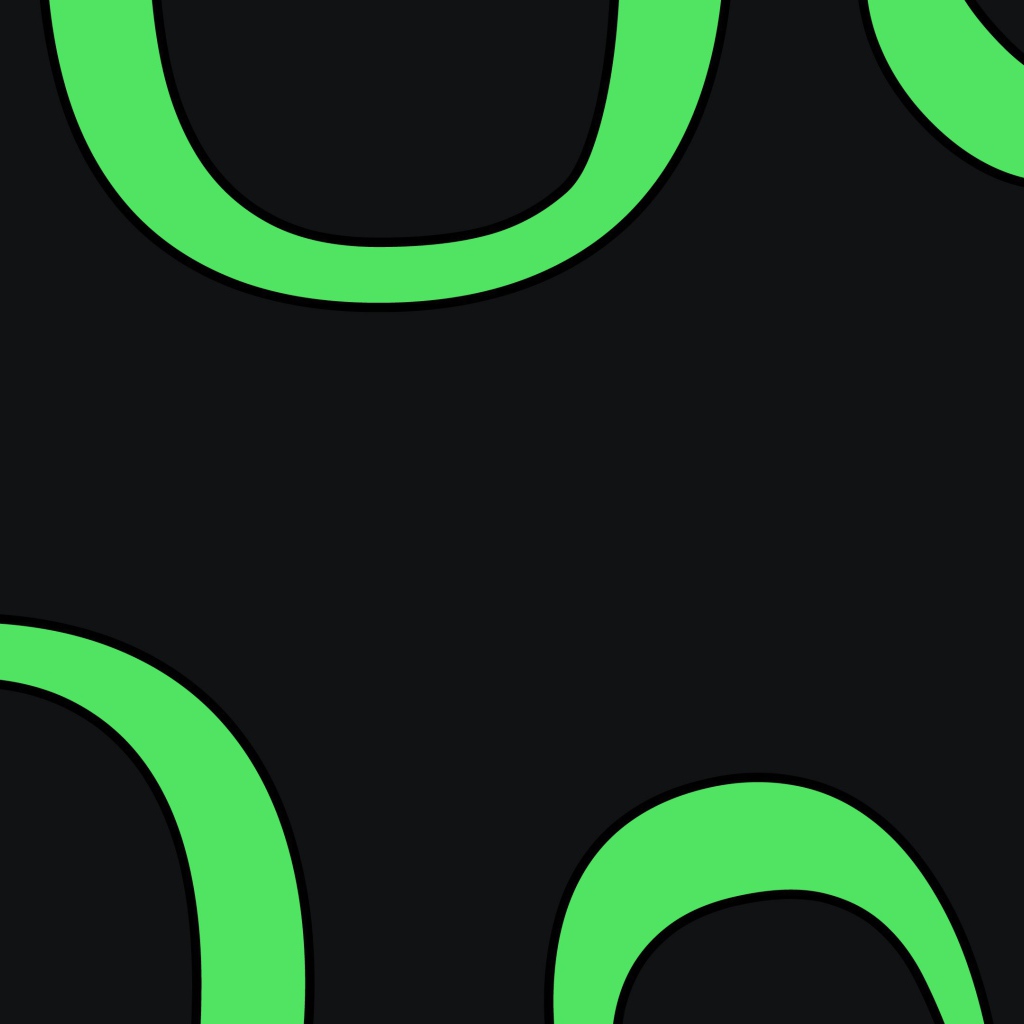 Зеленые кольца на черном фоне