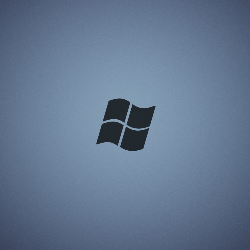 Серый логотип Майкрософт, сине-серый фон