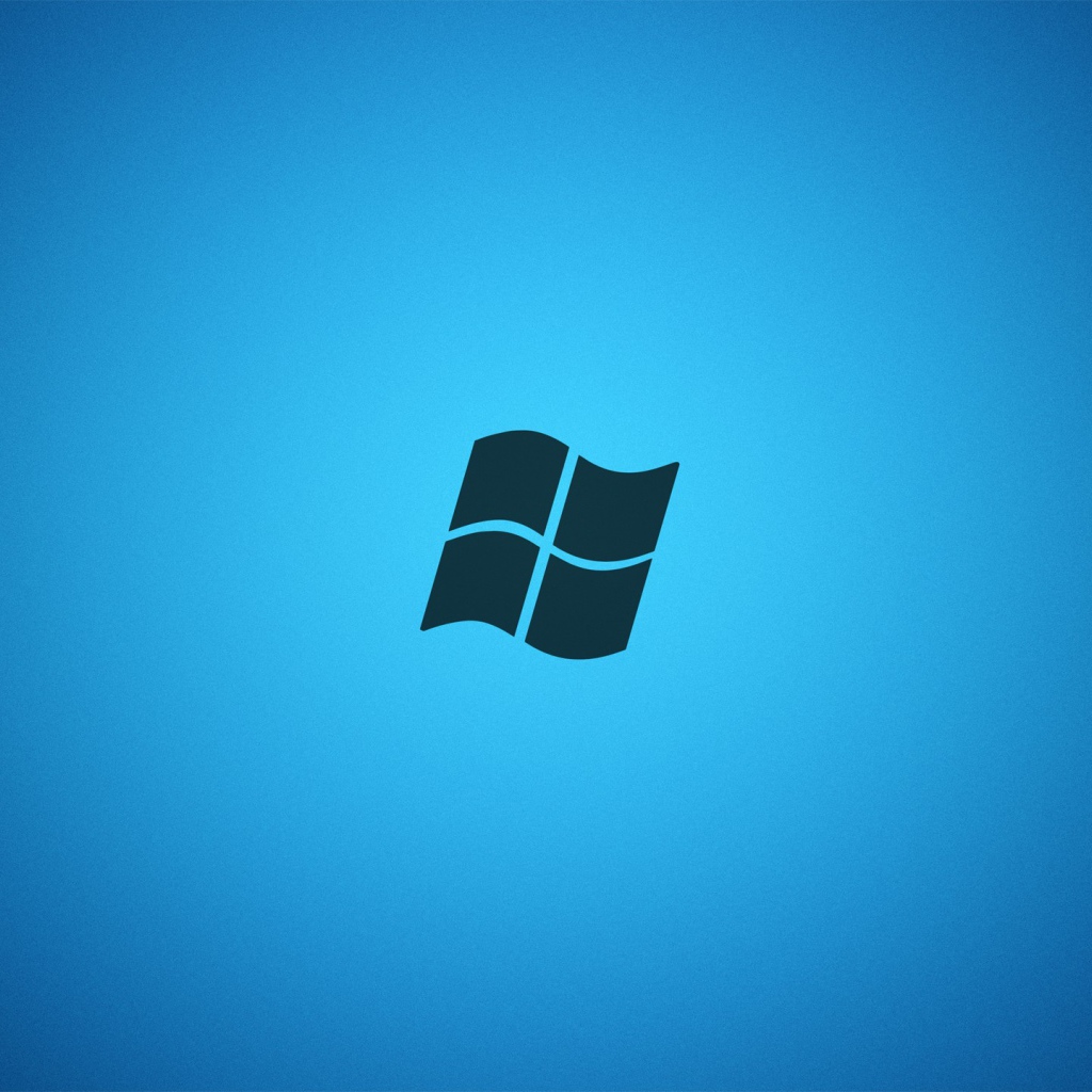 Серый логотип Майкрософт, голубой фон