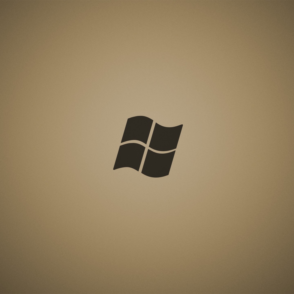 Серый логотип Майкрософт, коричневый фон