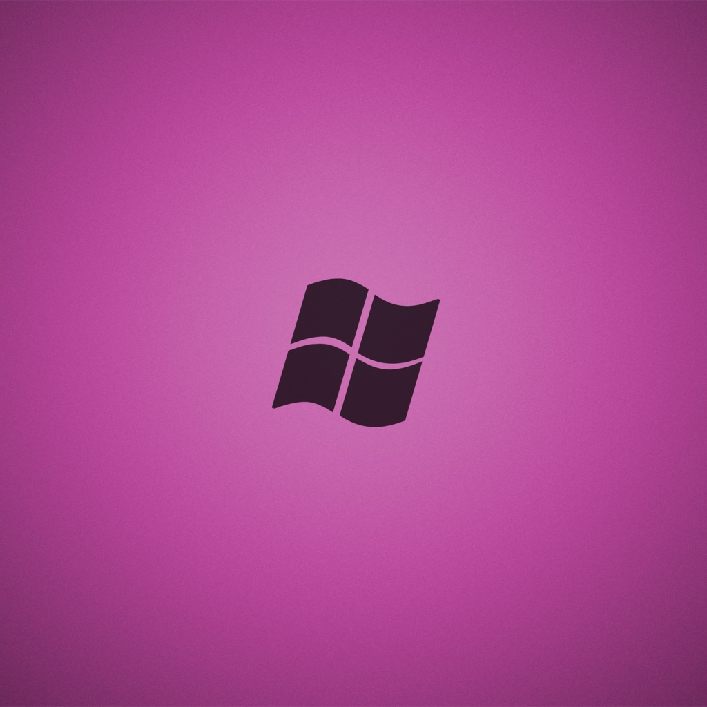 Серый логотип Майкрософт, фиолетовый фон