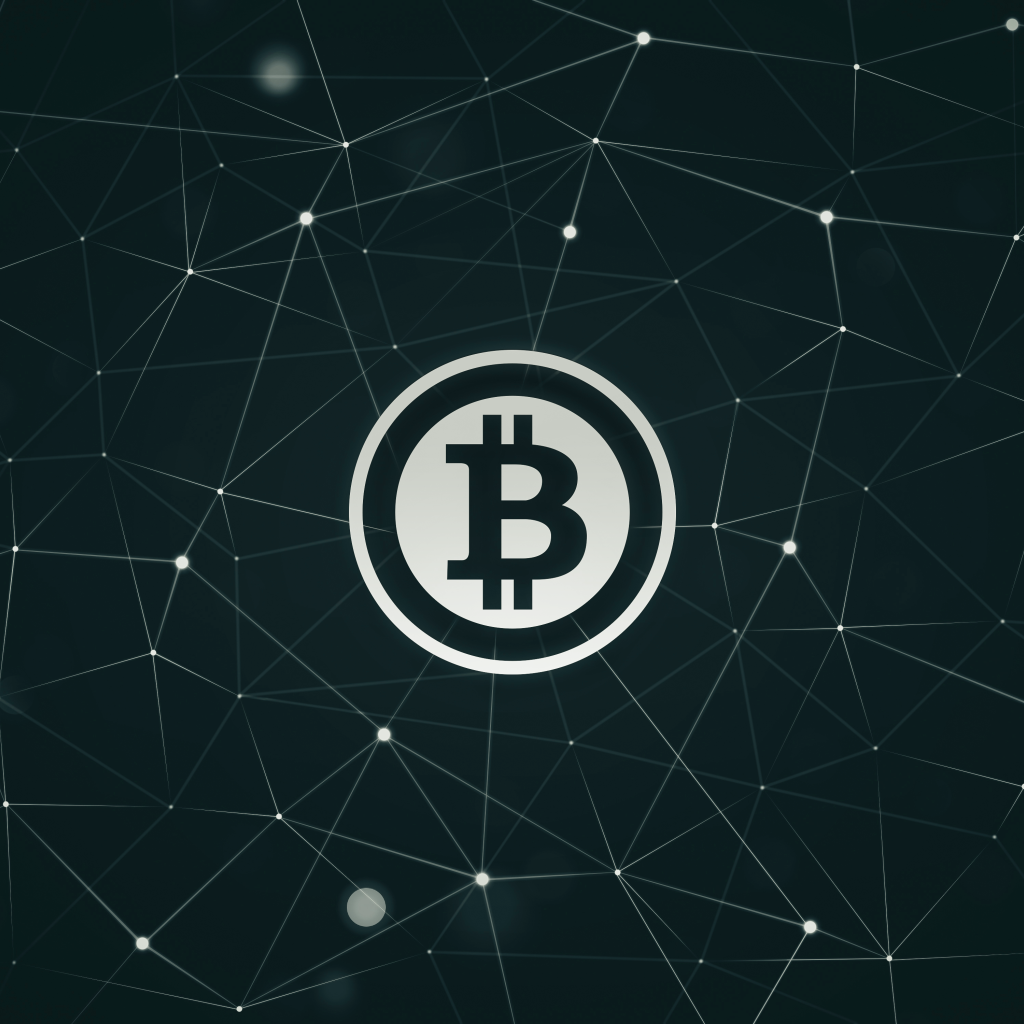 Серый символ Биткоин