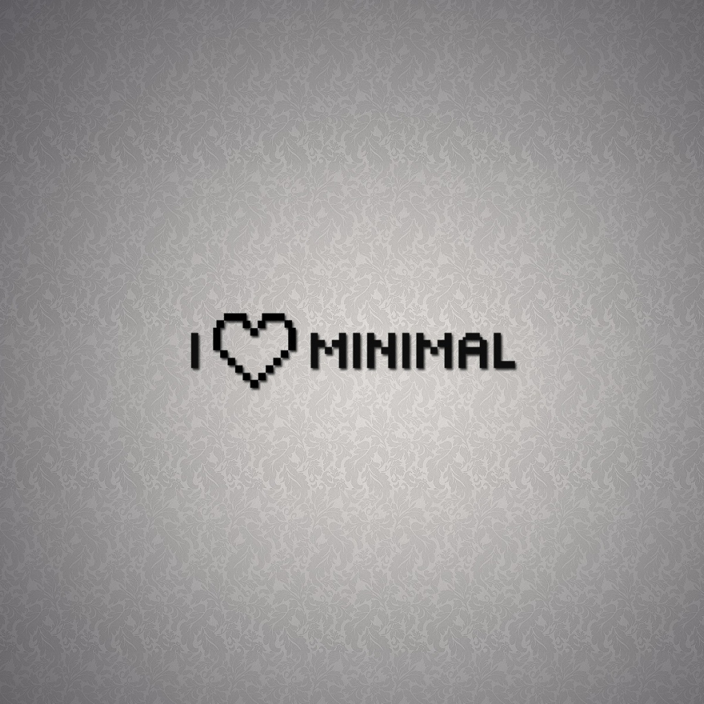 Мне нравится минимализм, серый фон