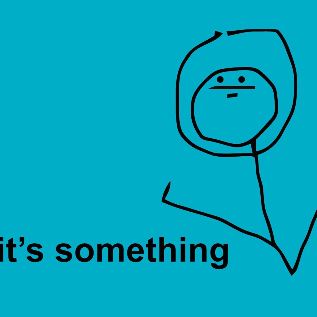 Это что-то, голубой фон