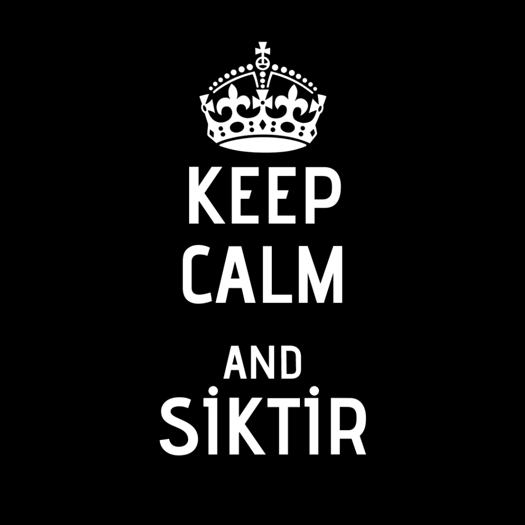 Сохраняйте спокойствие и идите прочь, черный фон