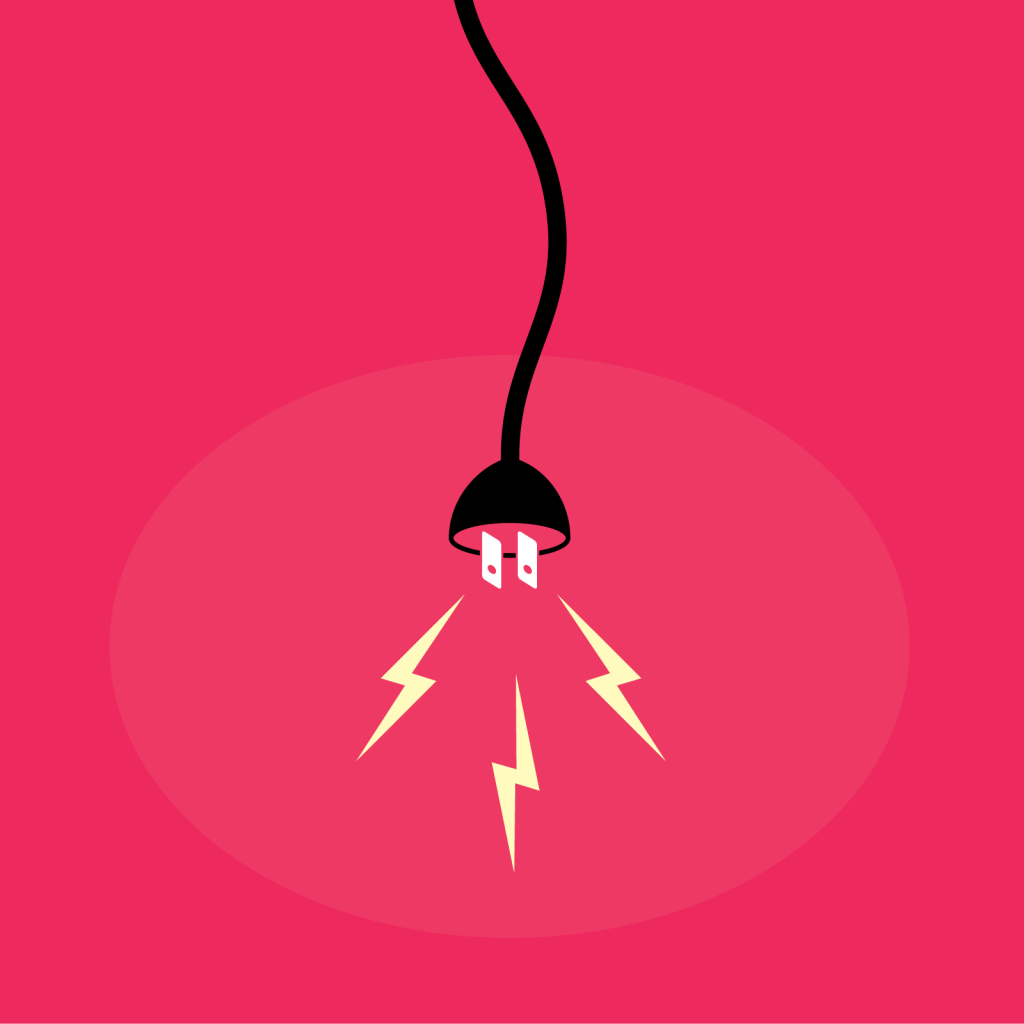 Лампа, розовый фон