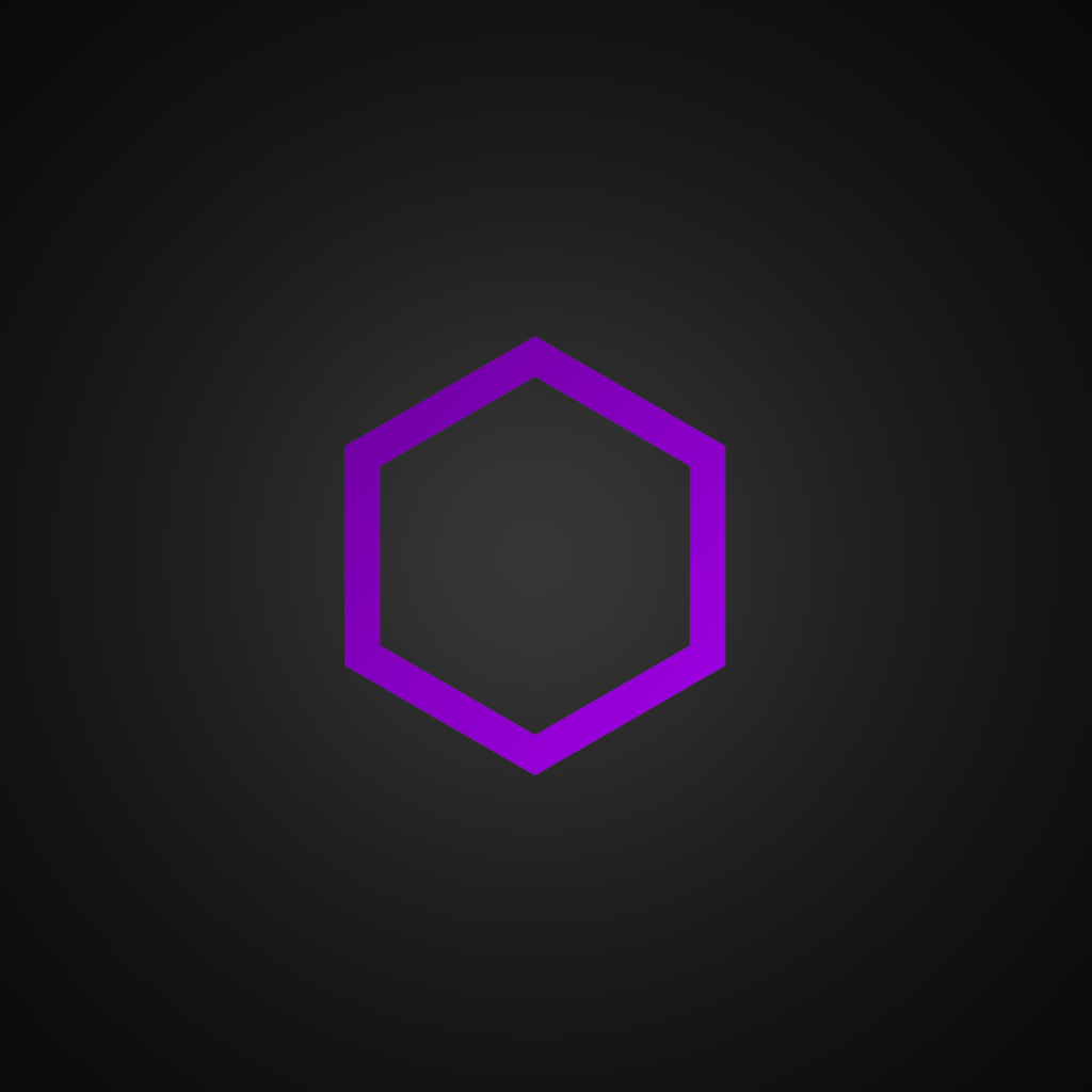 Сиреневый шестиугольник на сером фоне