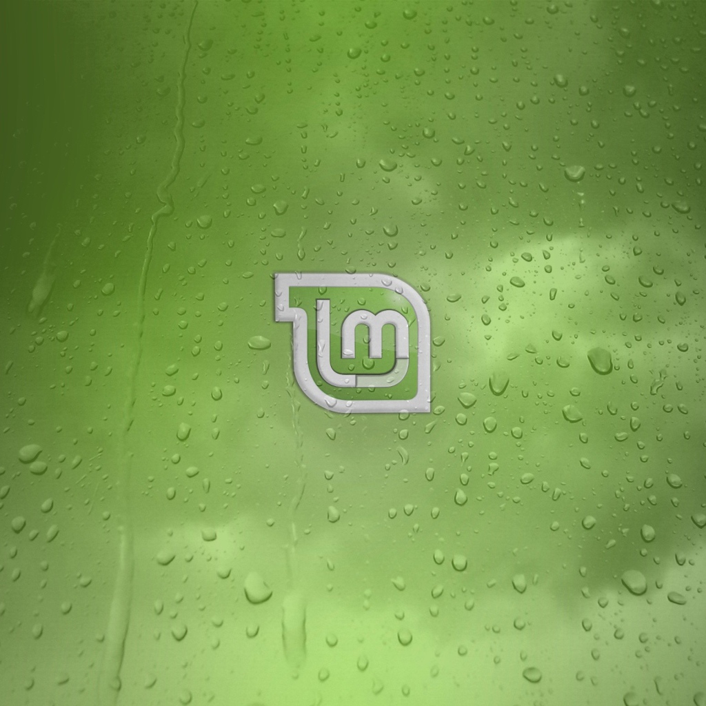 Зеленый фон Linux Mint