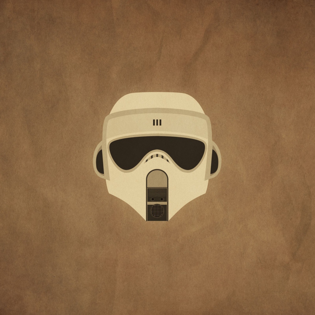 Маска из Звездных войн, коричневый фон