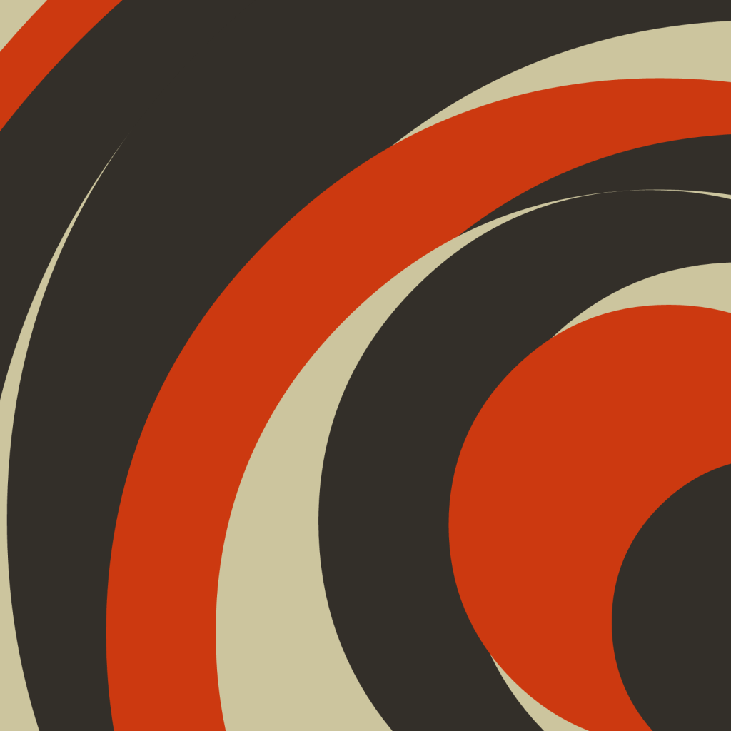 Смешение серых и оранжевых кругов