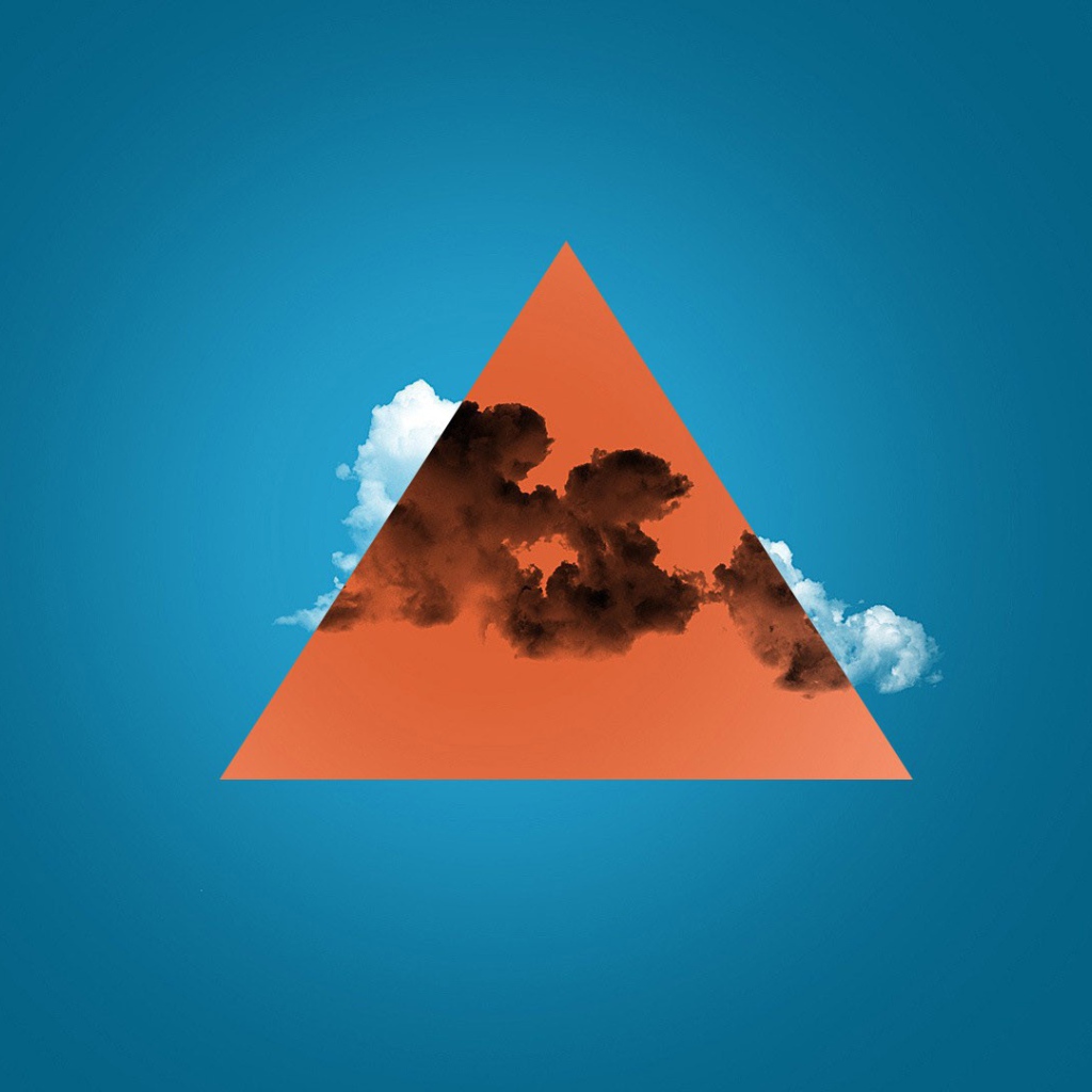 Оранжевый треугольник с облаком