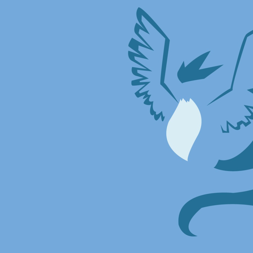 Покемон Артикуно, голубой фон