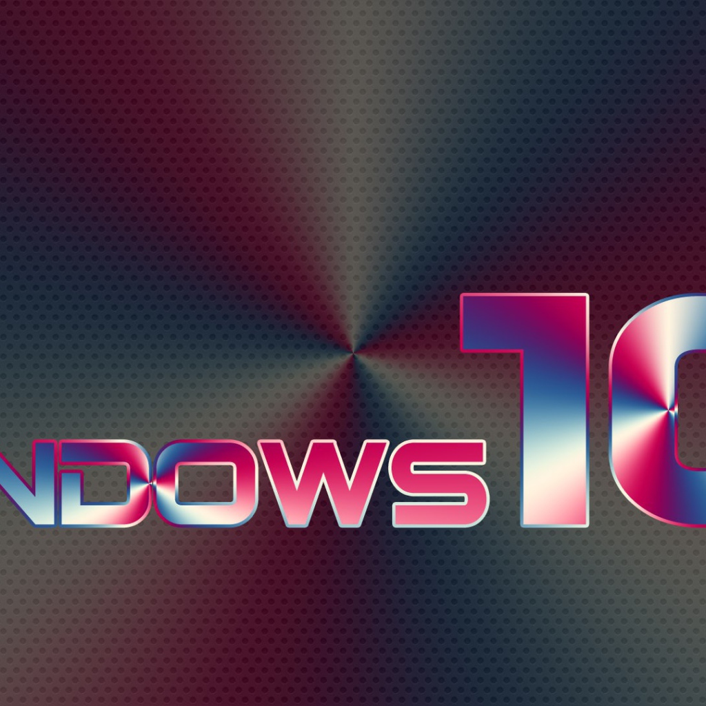 Радужный фон Windows 10