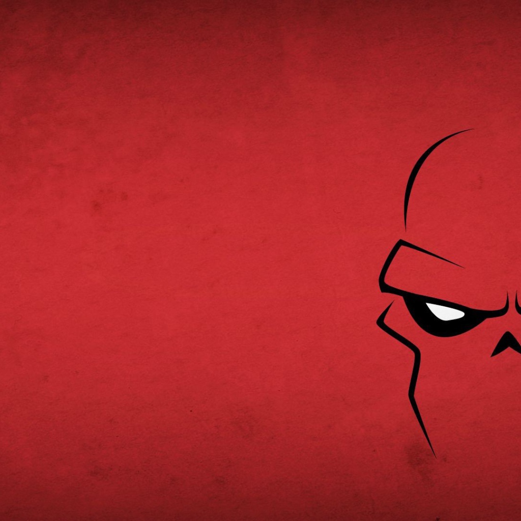 Красный Череп, красный фон