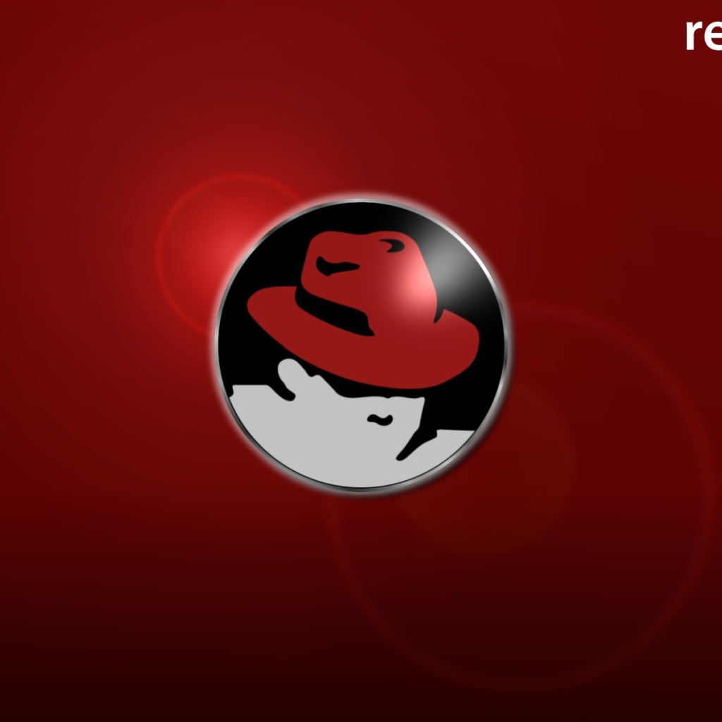 Красный фон ОС Red Hat