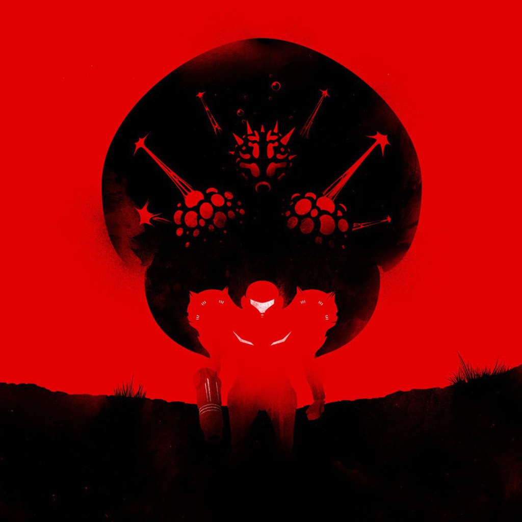 Красный фон, игра Metroid