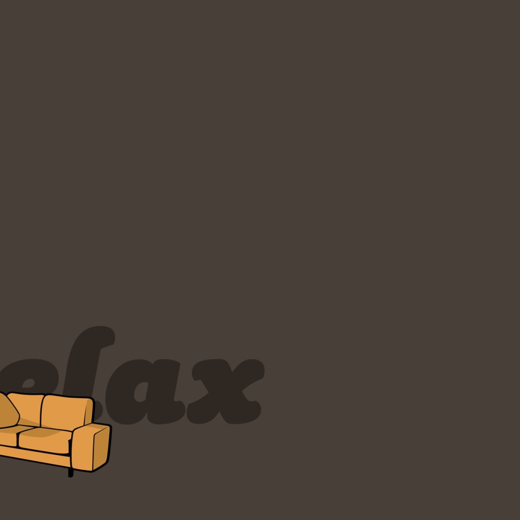 Отдых на диване, коричневый фон