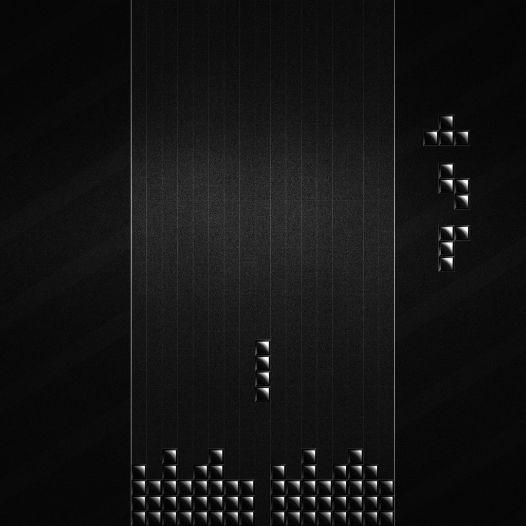 Retro Tetris, black background
