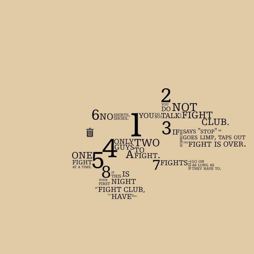 Правила Бойцовского клуба, светлый фон