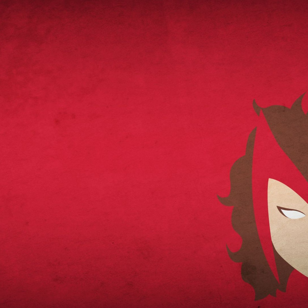 Алая ведьма, красный фон