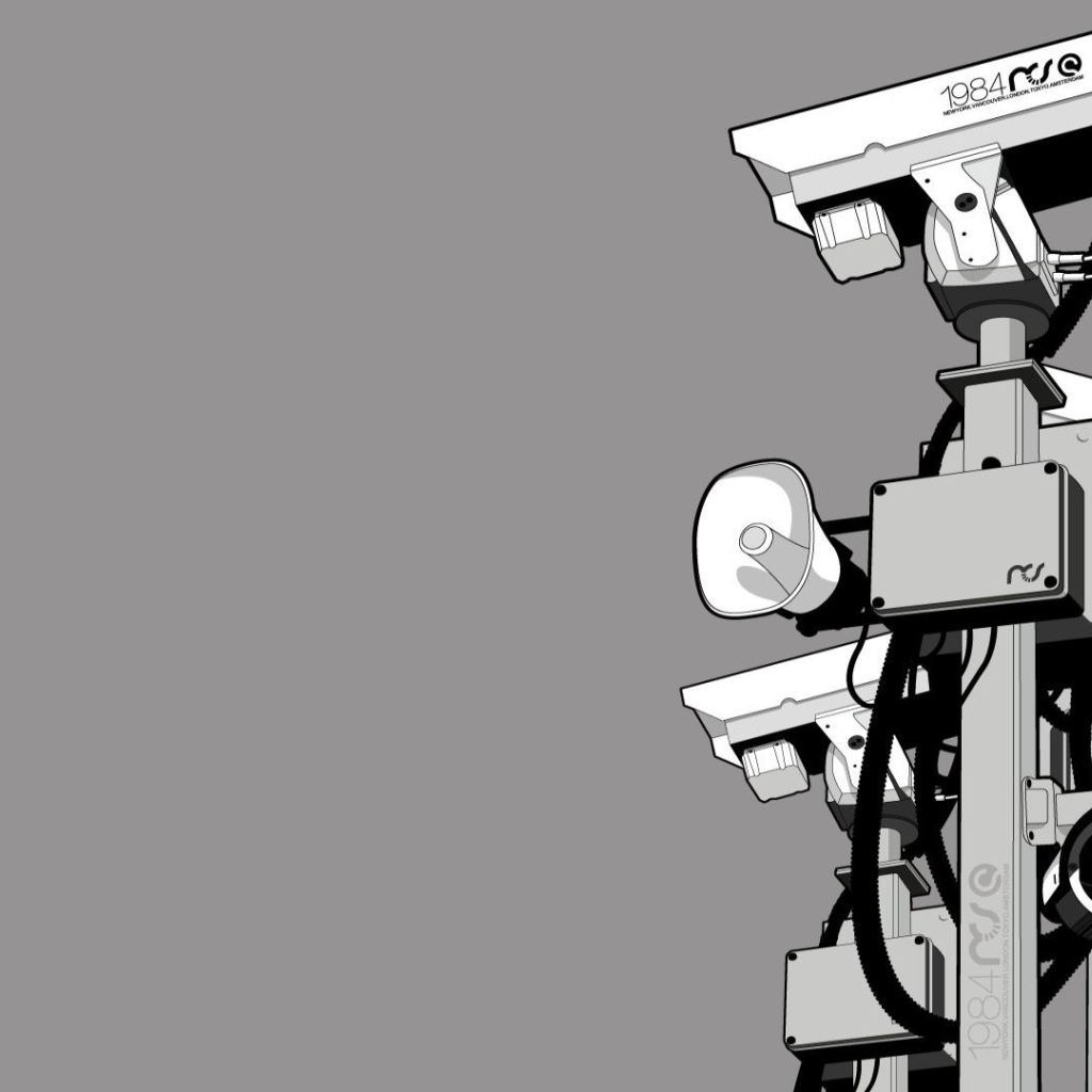 Камеры слежения, серый фон