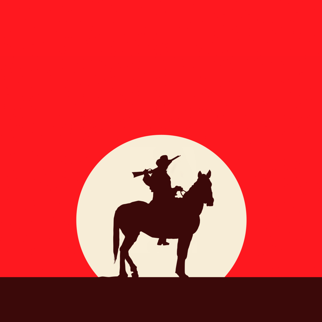 Силуэт ковбоя из игры Red Dead Redemption