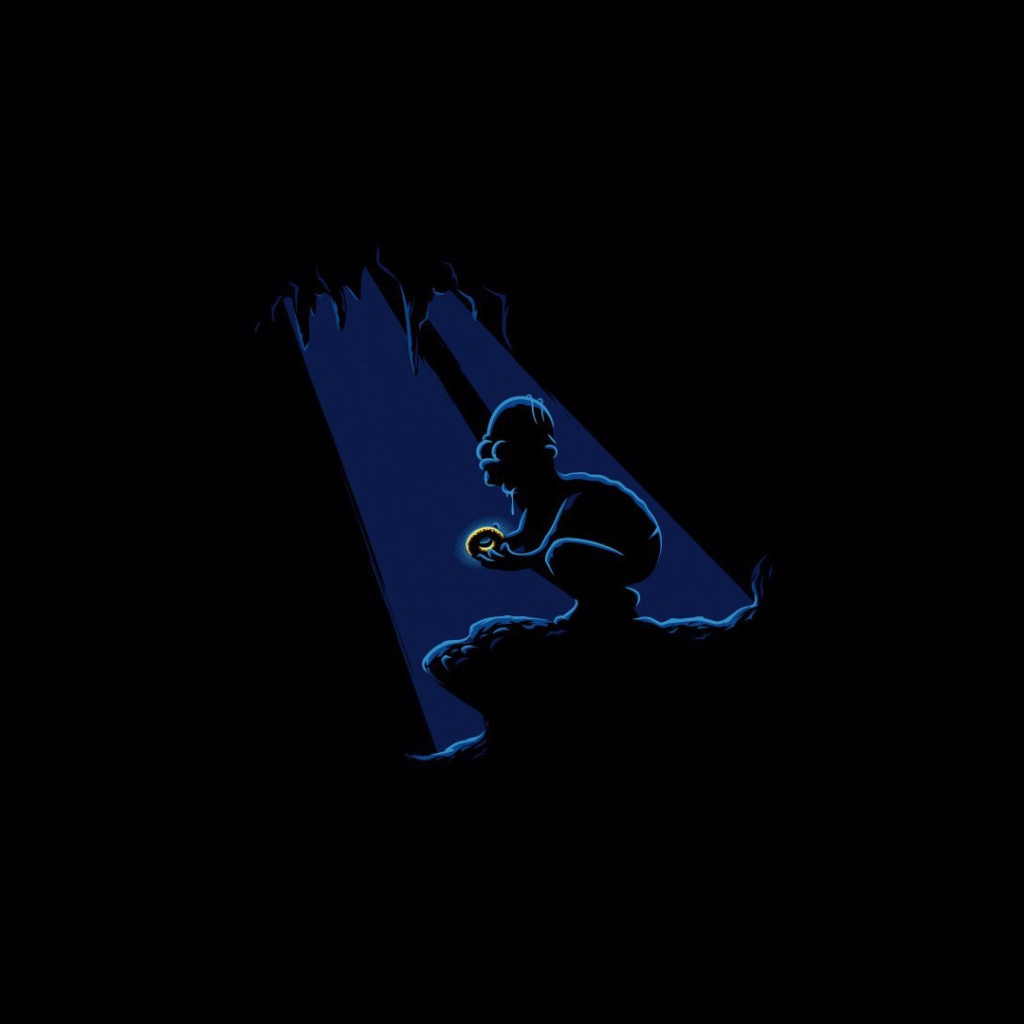 Силуэт Симпсона в ночи