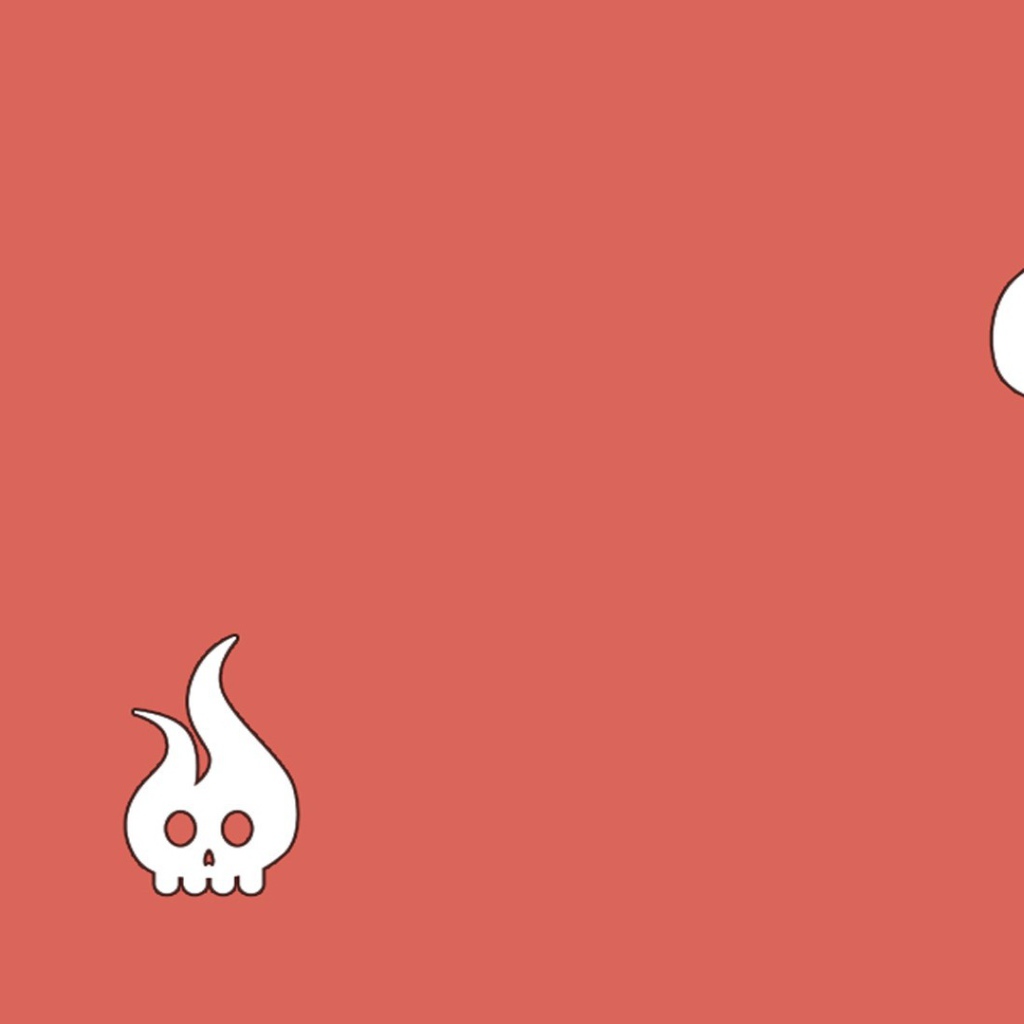 Черепа на розовом фоне