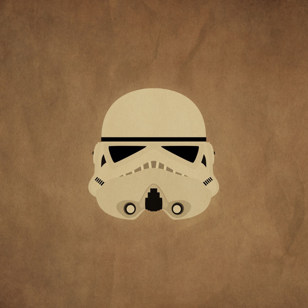 Маска штурмовика, коричневый фон