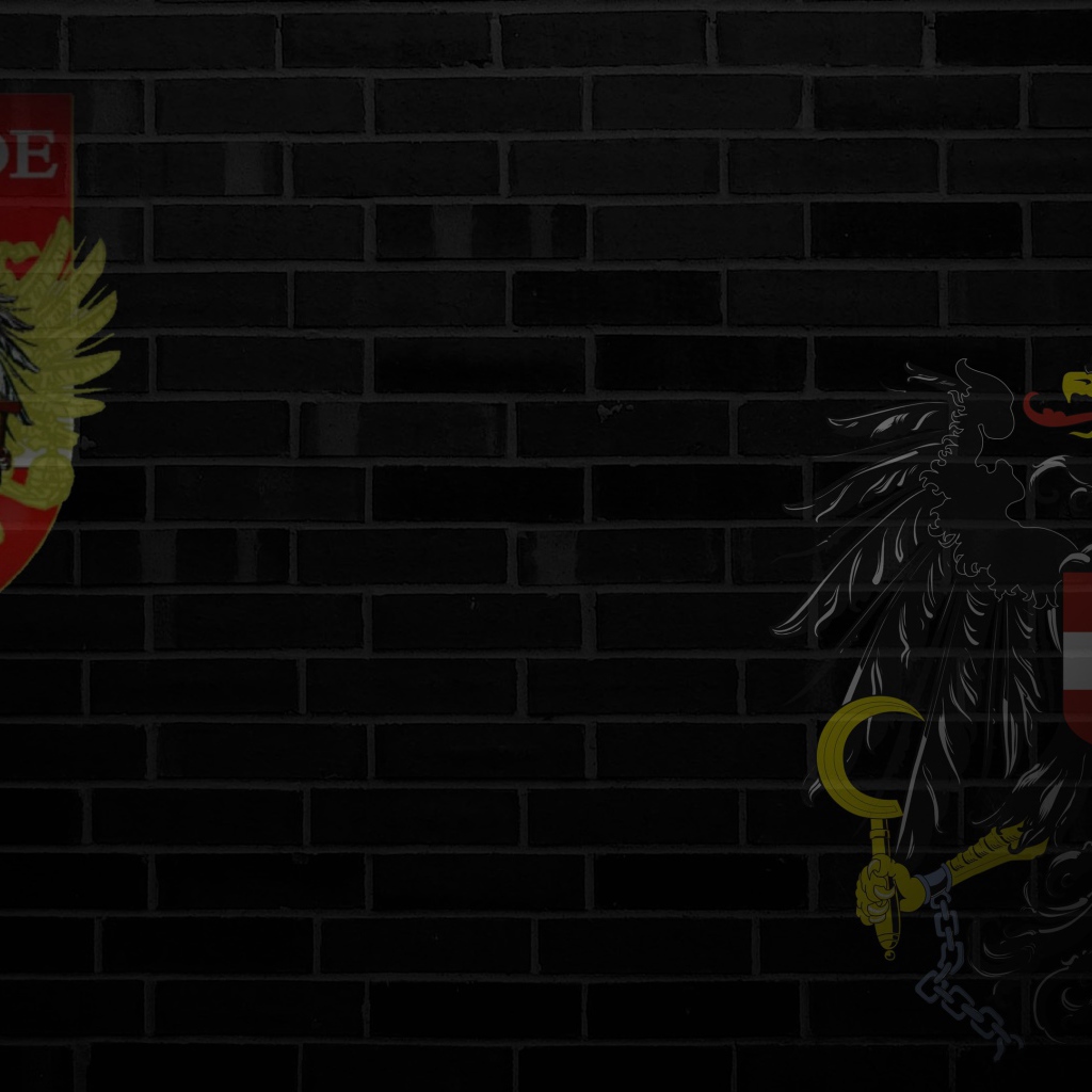 Символика Австрии на черном фоне