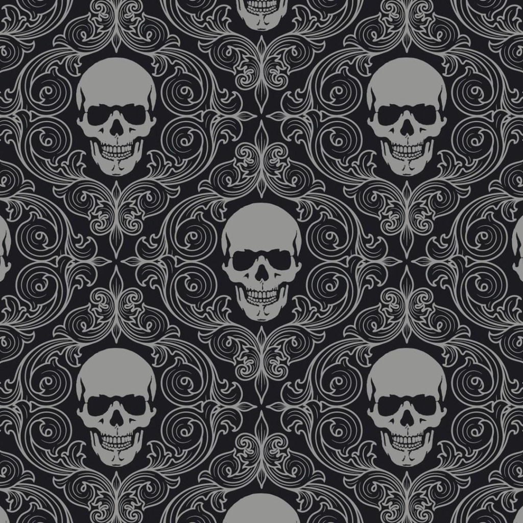 Фон из черепов в рамках