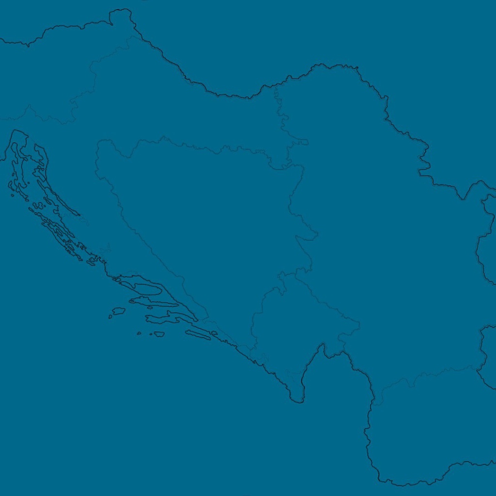 Контуры Югославии, голубой фон