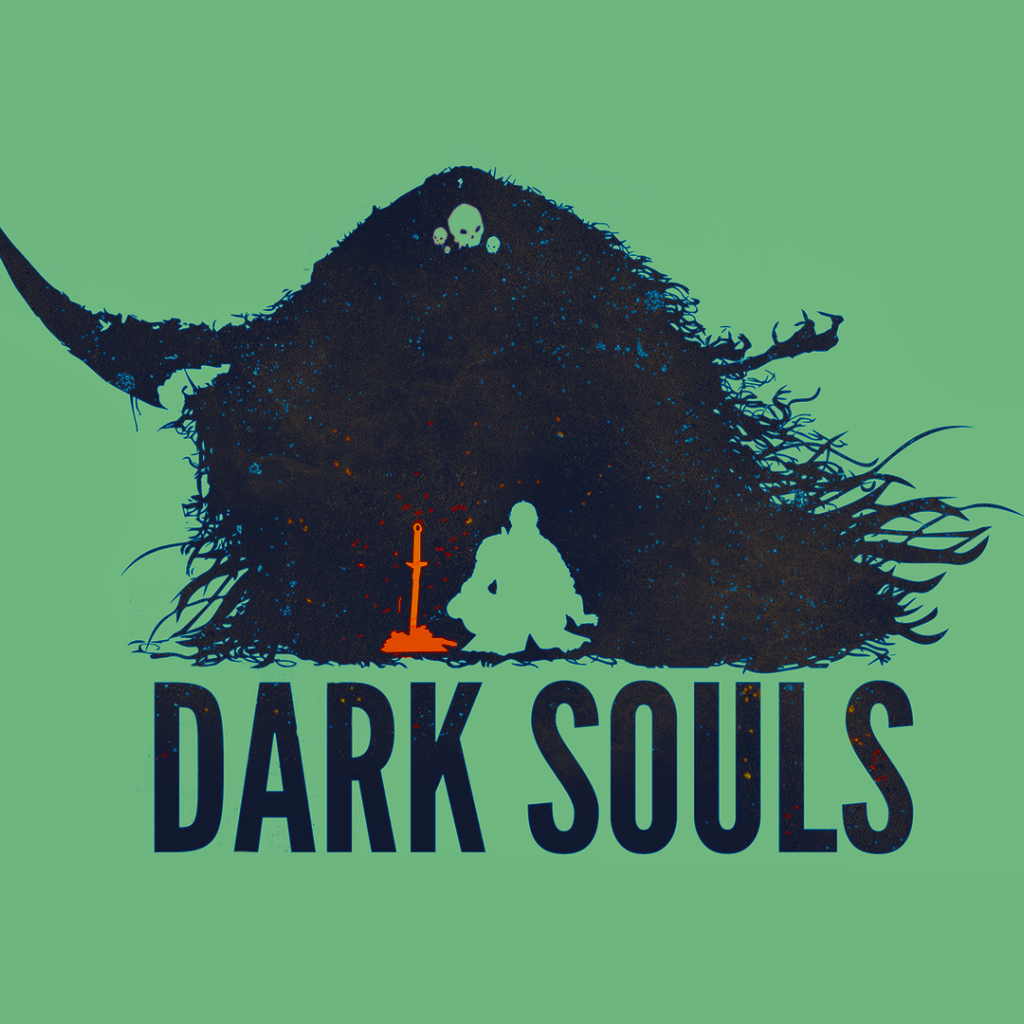 Игра Dark Souls, зеленый фон