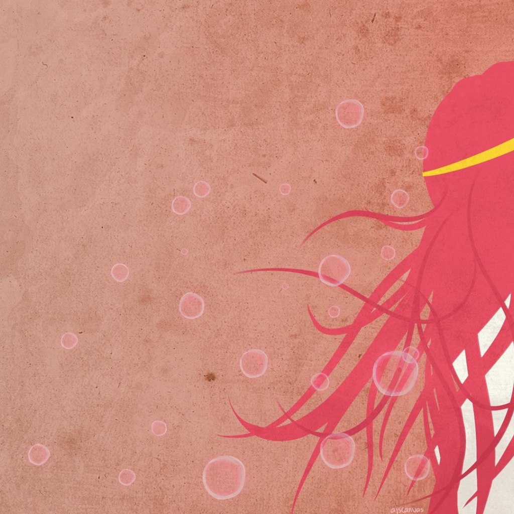 Девушка в короне, розовый фон