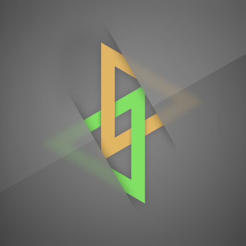 Пересечение треугольников, серый фон