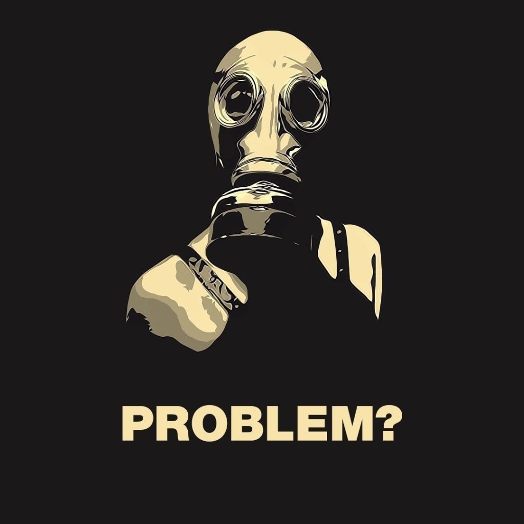 Человек в маске, черный фон