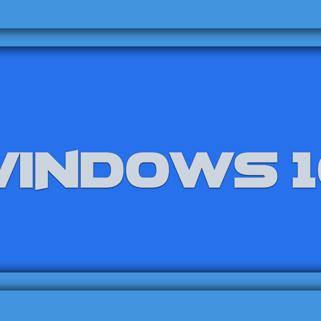 Новая ОС Windows 10, голубой фон