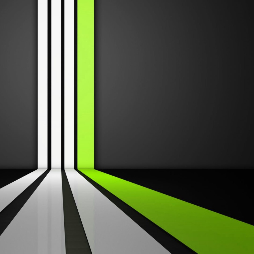 Перспектива из белых и зеленой линий