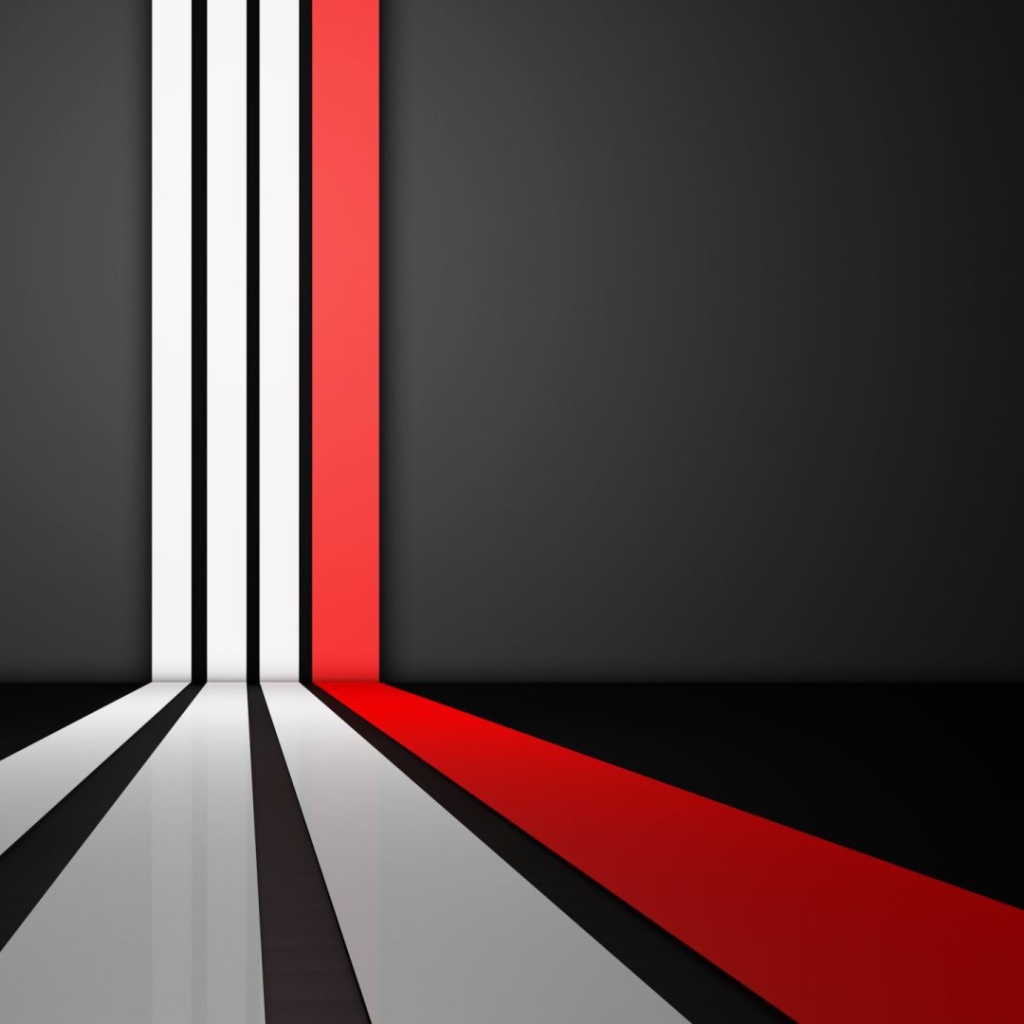 Перспектива из белых и красной линий