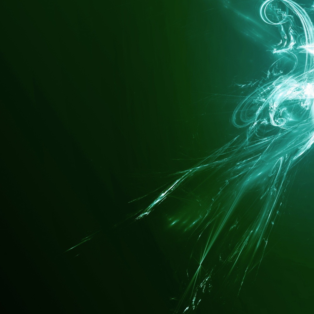 Вихрь энергии на зеленом фоне