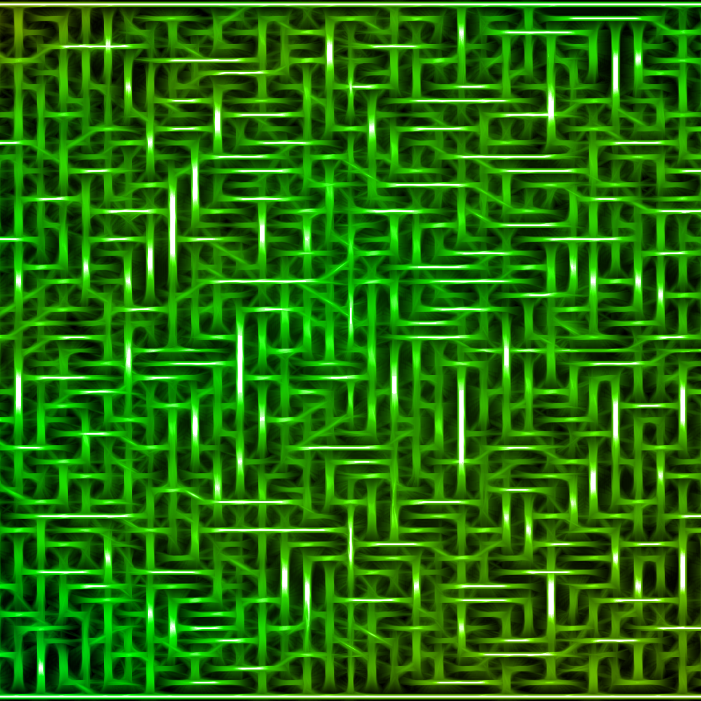 Переплетение волокон, зеленый фон